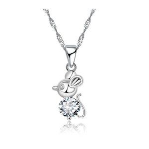 ❤️ NEW 💎 Cute Mouse 925 Sterling Silver Necklace